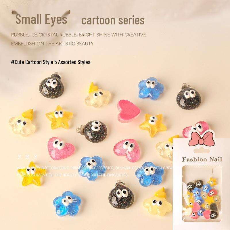 Nail Art Resin Accessories: Cartoon Eyes, Hearts, Stars, Macaron Colors, 3D Design, Set of 20.
Nail Art Resin Accessories: Cartoon Eyes, Hearts, Stars, Macaron Colors, 3D Design, Set of 20.