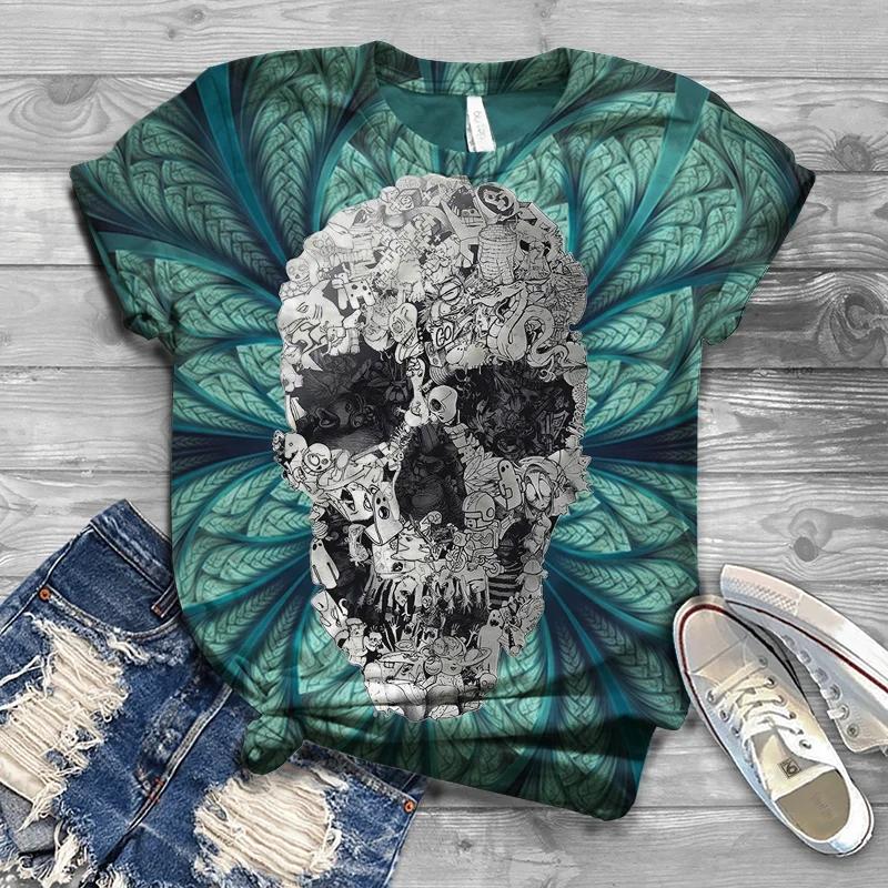 Summer Round Neck Skeleton Pattern 3D Print Top Fashionable Casual Short Sleeved Women s T-shirts 6XL
Summer Round Neck Skeleton Pattern 3D Print Top Fashionable Casual Short Sleeved Women s T-shirts 6XL
