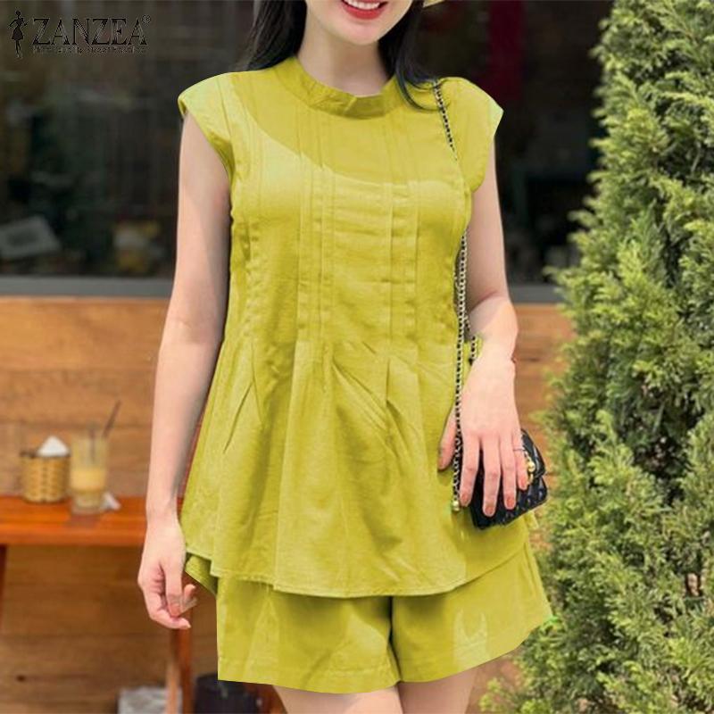 ZANZEA комплект из двух предметов, женские топы с короткими рукавами и брюки, шорты, повседневные костюмы с эластичной резинкой на талии, большие размеры
ZANZEA комплект из двух предметов, женские топы с короткими рукавами и брюки, шорты, повседневные костюмы с эластичной резинкой на талии, большие размеры