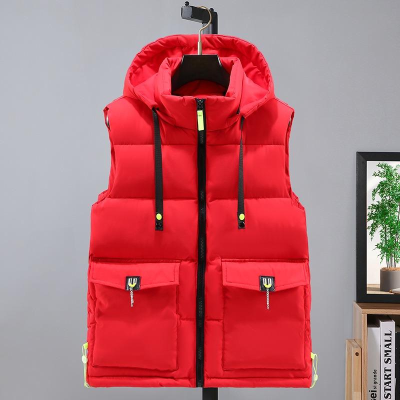 Tooling cotton vest men s autumn and winter new trend handsome hooded thickened jacket sports vest student M червоний
Tooling cotton vest men s autumn and winter new trend handsome hooded thickened jacket sports vest student M червоний