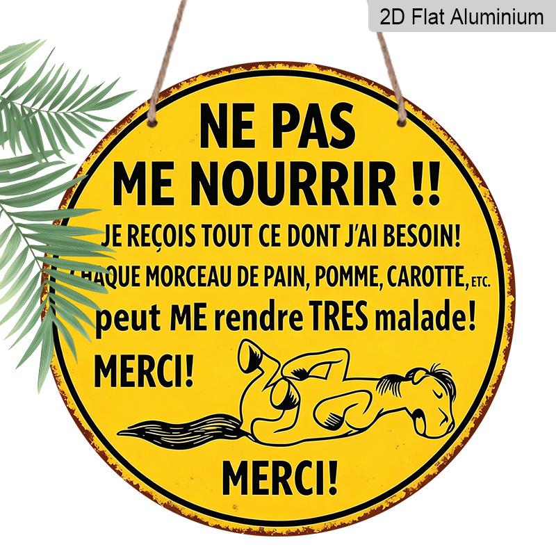 2D Flat Aluminum Retro-style Fun Signage Wall Decorations, Available in Various Sizes, Featuring French Text and Horse Motifs. Suitable for Cafes 20*20cm
2D Flat Aluminum Retro-style Fun Signage Wall Decorations, Available in Various Sizes, Featuring French Text and Horse Motifs. Suitable for Cafes 20*20cm