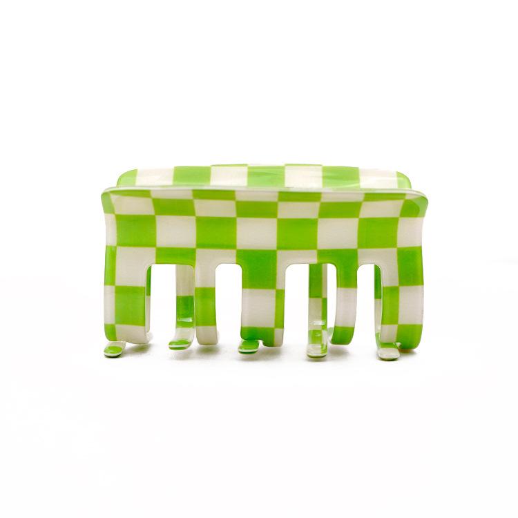 Yi Yi Korean Style Checkered Hair Clip - Large PVC Updo Claw Clip for Back of Head белый/зелёный
Yi Yi Korean Style Checkered Hair Clip - Large PVC Updo Claw Clip for Back of Head белый/зелёный