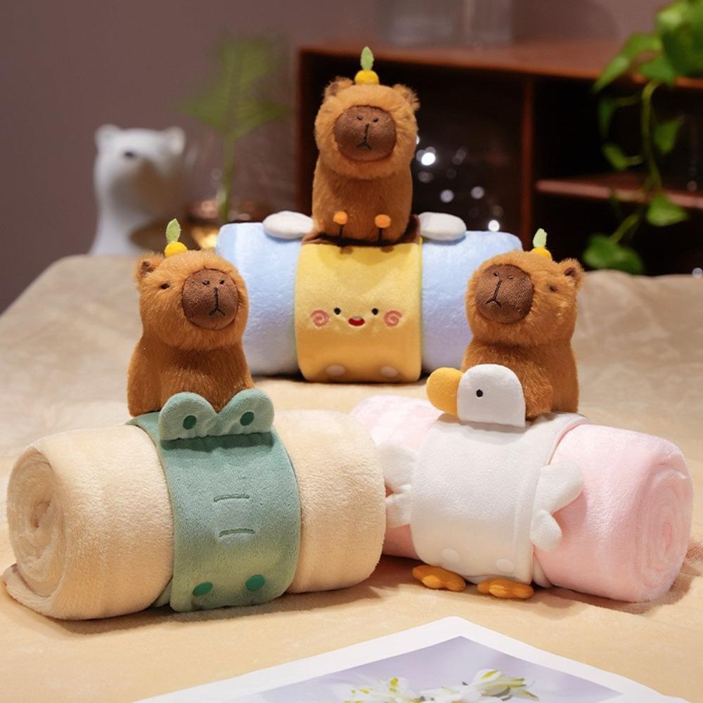 Big Size Capybara Plush Roll-matt Blanket Animal Shaped Office Nap Blanket Office 170X100CM жовтий
Big Size Capybara Plush Roll-matt Blanket Animal Shaped Office Nap Blanket Office 170X100CM жовтий