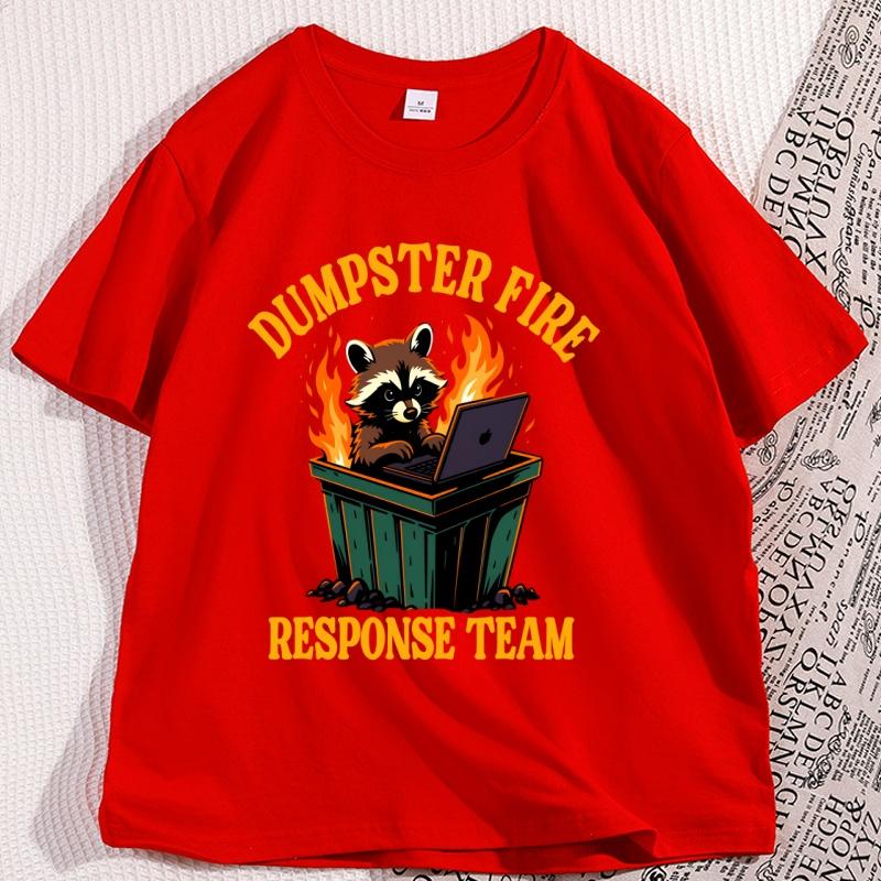 Dumpster Fire Response Team with Raccoon and Possum Tshirts for Men Women Funny Animal Cotton Short Sleeve Tshirts Clothing S
Dumpster Fire Response Team with Raccoon and Possum Tshirts for Men Women Funny Animal Cotton Short Sleeve Tshirts Clothing S