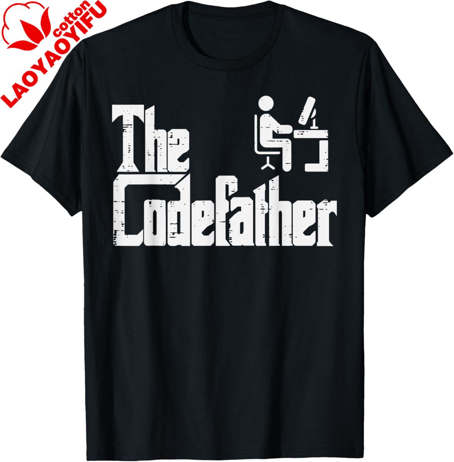 The Codefather Funny IT Programmer Coder Parody Dad Papa Men TShirt Cotton Unisex Summer Streetwear Tops Customizable Camiseta S
The Codefather Funny IT Programmer Coder Parody Dad Papa Men TShirt Cotton Unisex Summer Streetwear Tops Customizable Camiseta S