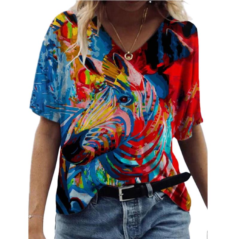 Fashion Spring Horse Print Blouses Short Sleeved V-Neck T Shirts Casual 8XL червоний
Fashion Spring Horse Print Blouses Short Sleeved V-Neck T Shirts Casual 8XL червоний