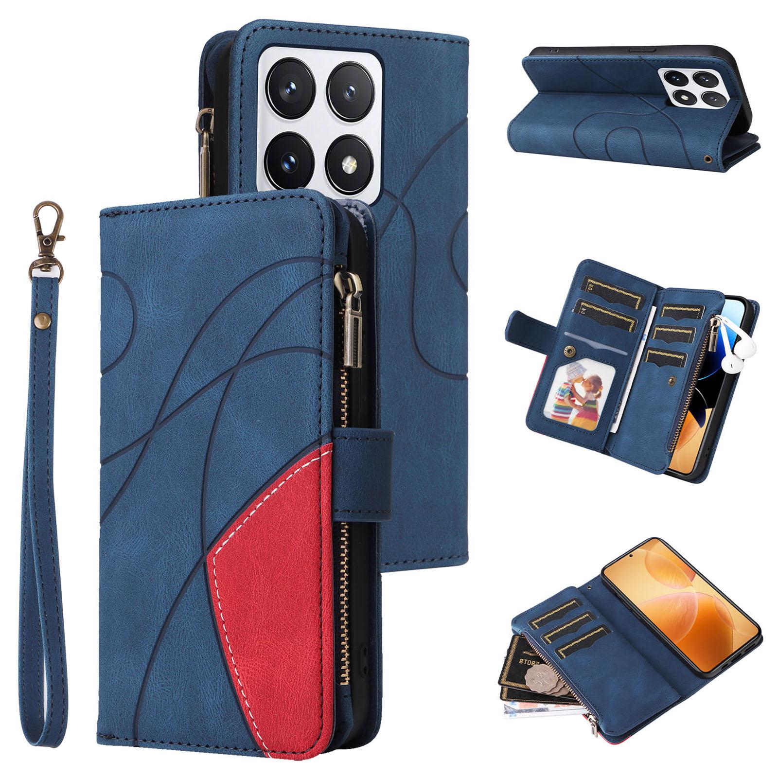 For Xiaomi 14T Pro Leather Case with Strap Zipper 9 Card Slot Phone Cover Stand Blue
For Xiaomi 14T Pro Leather Case with Strap Zipper 9 Card Slot Phone Cover Stand Blue