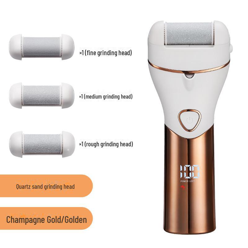 Электрическая шлифовальная машина для ног: Инструмент для педикюра для удаления омертвевшей кожи и мозолей, шлифовальный камень для пяток, инструмент для домашнего ухода за ногами золотой/шампанского