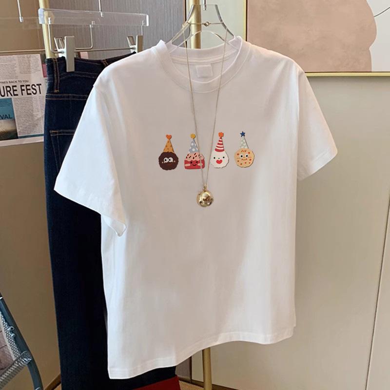 2025 summer new apricot short-sleeved t-shirt women s loose and versatile cartoon printed t-shirt pure cotton top S
2025 summer new apricot short-sleeved t-shirt women s loose and versatile cartoon printed t-shirt pure cotton top S