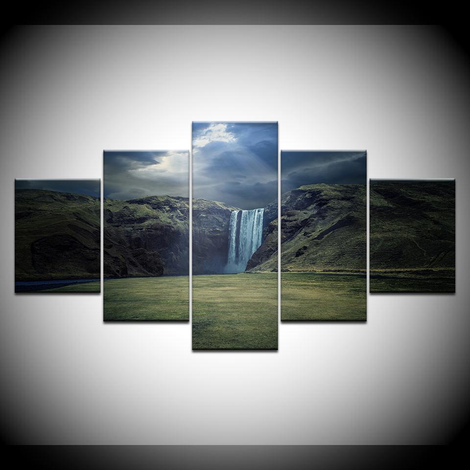 A mountain with waterfall landscape 5 Piece Wall Art Canvas Print modern Poster Modular art painting for Living Room Home Decor 20x35 20x45 20x55cm
A mountain with waterfall landscape 5 Piece Wall Art Canvas Print modern Poster Modular art painting for Living Room Home Decor 20x35 20x45 20x55cm