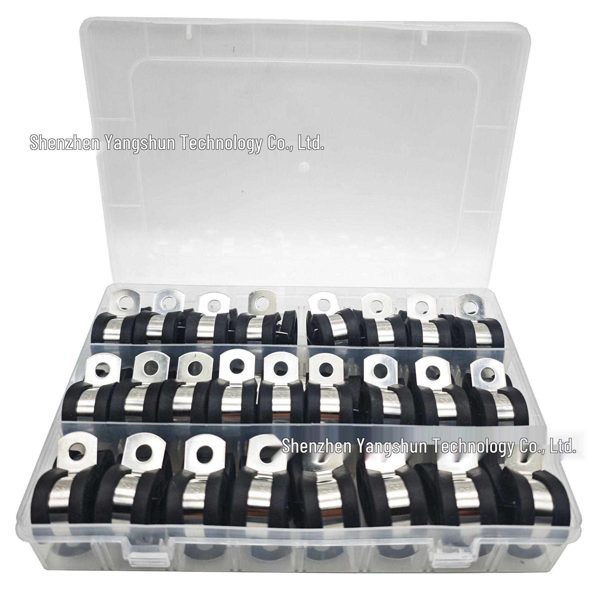 50pcs 304 Stainless Steel R-Type Rubber Strip Clamps 13mm, Rubber-Coated Insulated Cable Clips
50pcs 304 Stainless Steel R-Type Rubber Strip Clamps 13mm, Rubber-Coated Insulated Cable Clips