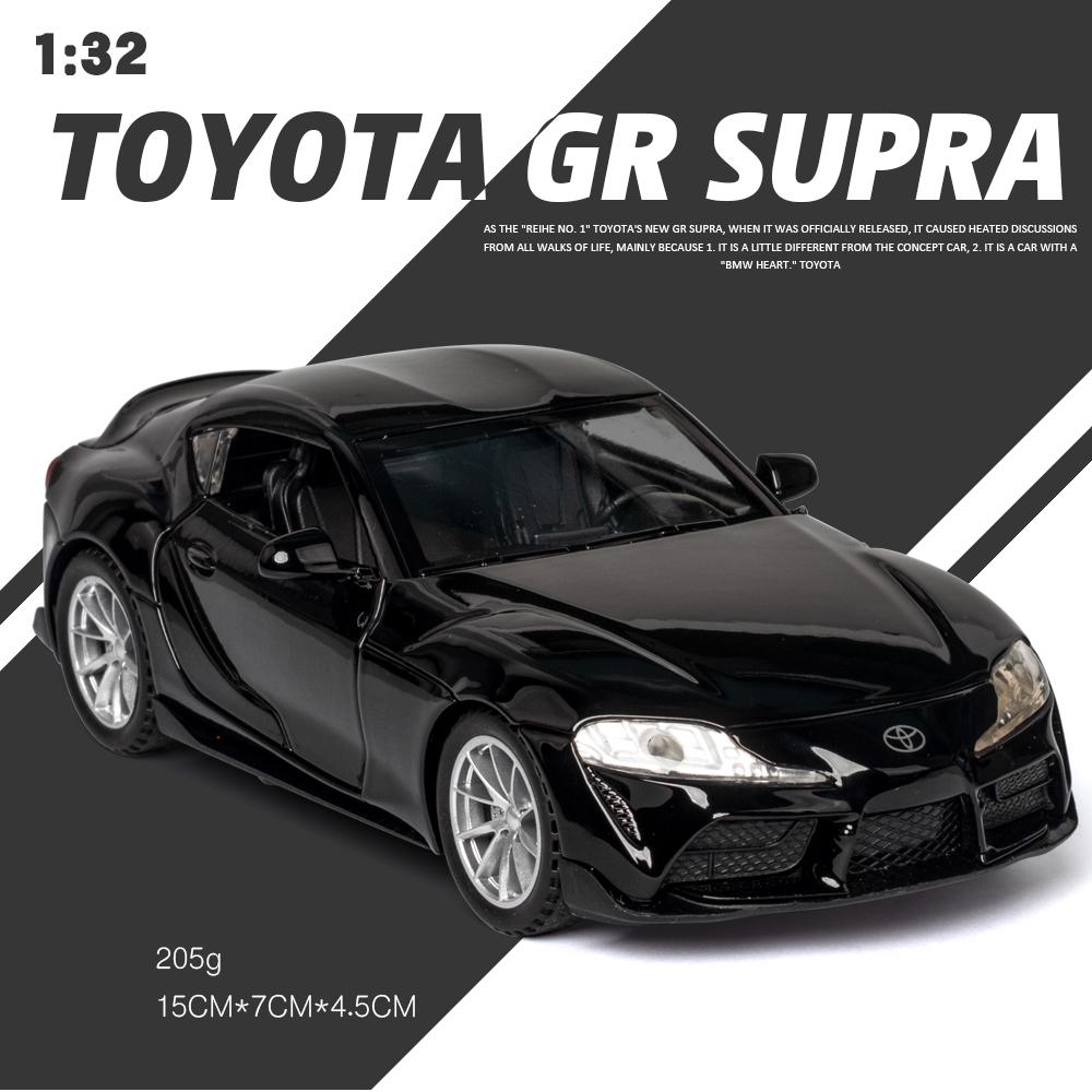 1/32 Toyota GR SUPRA литая модель автомобиля из сплава миниатюрная металлическая игрушка со звуком и светом и инерционный механизм для детской коллекции
1/32 Toyota GR SUPRA литая модель автомобиля из сплава миниатюрная металлическая игрушка со звуком и светом и инерционный механизм для детской коллекции