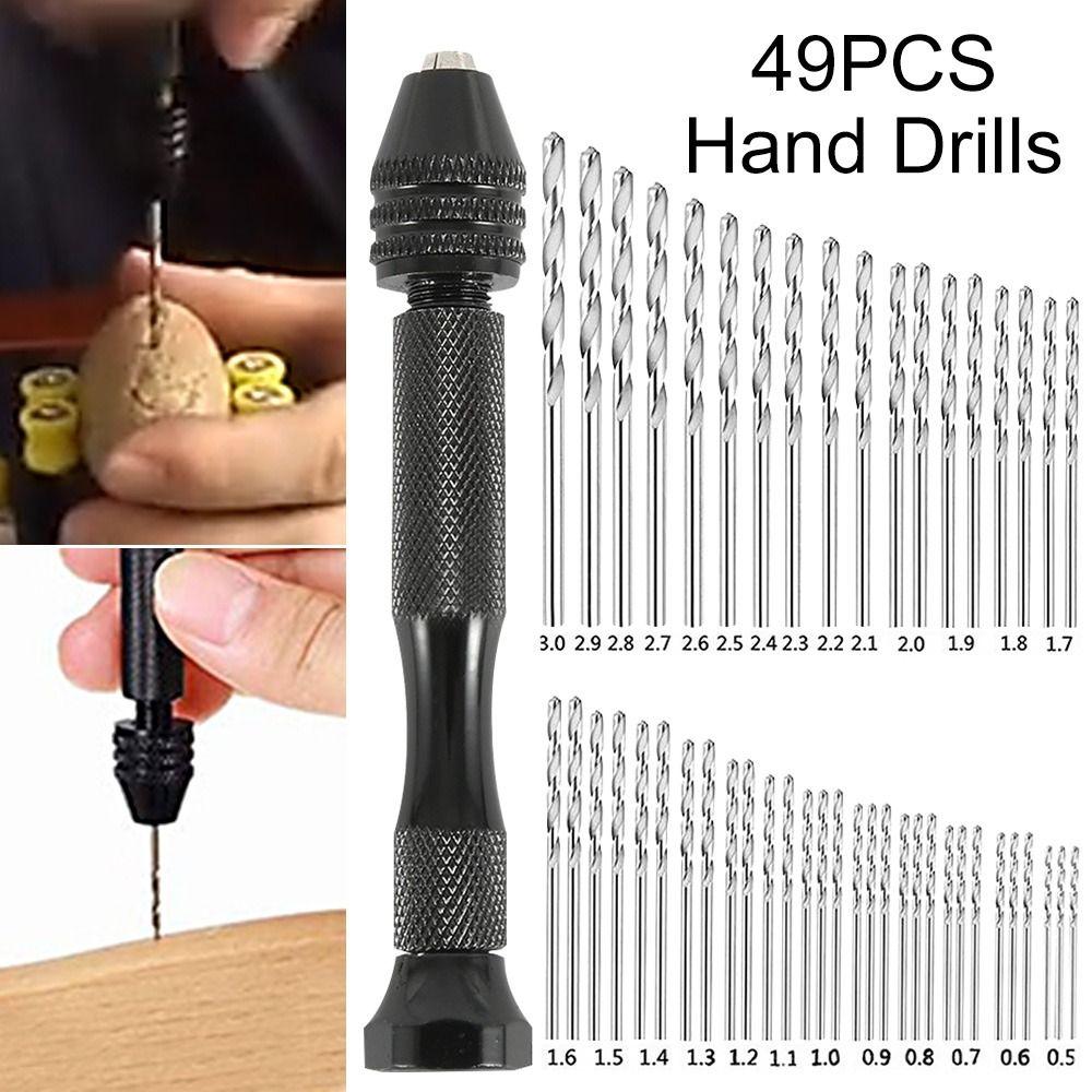49PCS Hand-carving Portable Micro Drill Mold Drilling Hand Model Craft Twist Drill Bit DIY Tool
49PCS Hand-carving Portable Micro Drill Mold Drilling Hand Model Craft Twist Drill Bit DIY Tool