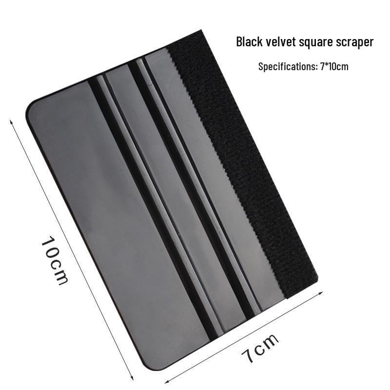 Невидимый двухсторонний скребок из жесткого пластика для автомобильной пленки - черный бархатный финиш