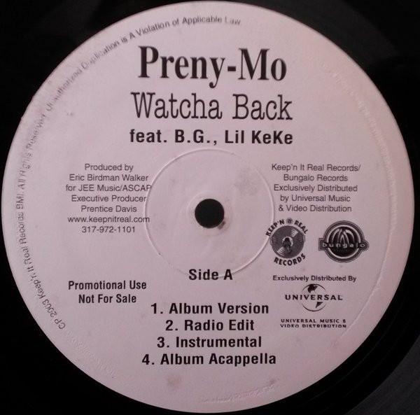 12-дюймовая пластинка PRENYMO B.G. LIL KEKE Watcha Back 7011PRENYMO011 Bungalo Records 2003 US Rap HipHopRB Б/у
12-дюймовая пластинка PRENYMO B.G. LIL KEKE Watcha Back 7011PRENYMO011 Bungalo Records 2003 US Rap HipHopRB Б/у
