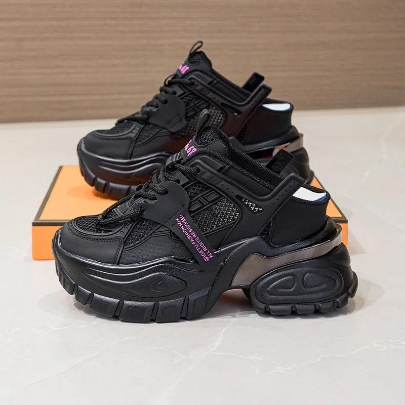 Модные 10,5 см сетчатые дышащие тапочки из натуральной кожи на толстой платформе с клиновидной подошвой, удобные летние туфли 40 чёрный
Модные 10,5 см сетчатые дышащие тапочки из натуральной кожи на толстой платформе с клиновидной подошвой, удобные летние туфли 40 чёрный