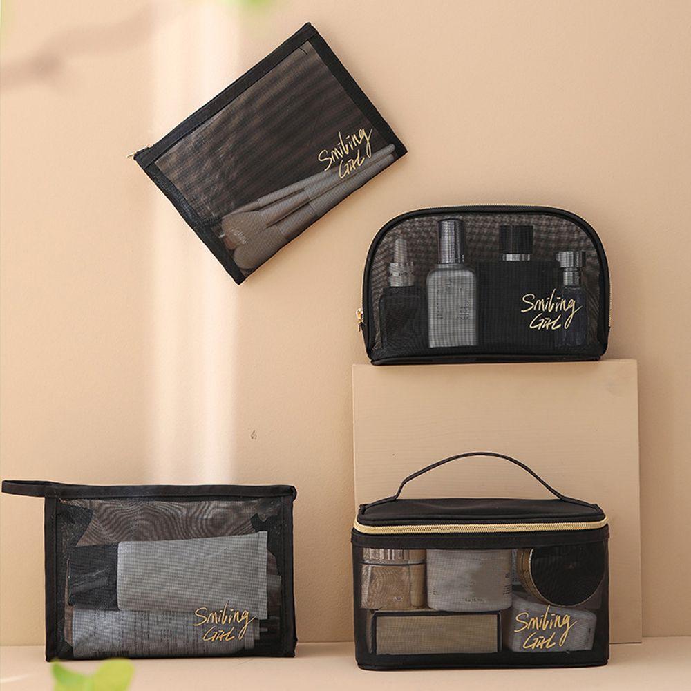 Wash bag Black Mesh Travel Handbag Cosmetic Organizer Makeup Bag Toiletry Bag Cosmetic Storage Bag 5 
Wash bag Black Mesh Travel Handbag Cosmetic Organizer Makeup Bag Toiletry Bag Cosmetic Storage Bag 5