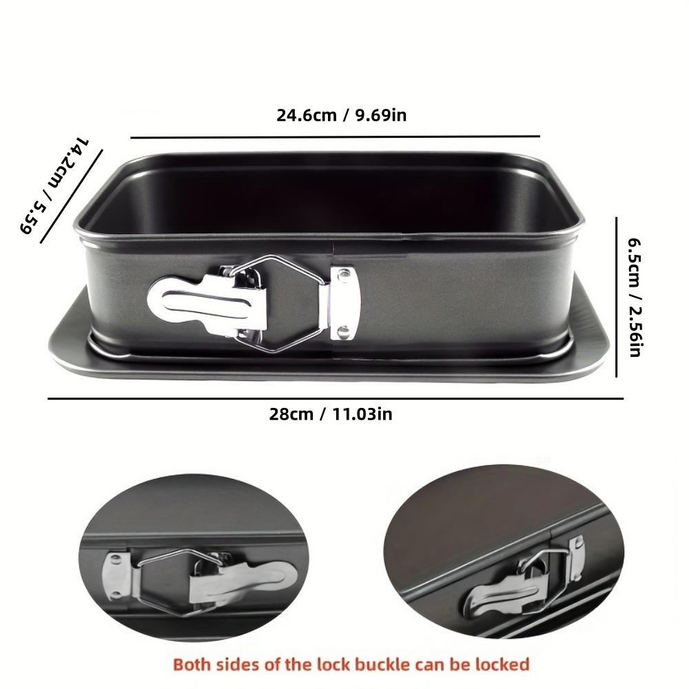 Leak-Proof Rectangular Cake Pan 11.03in, Non-Stick, Removable Bottom for Cheesecakes & Desserts, Oven & Dishwasher Safe
Leak-Proof Rectangular Cake Pan 11.03in, Non-Stick, Removable Bottom for Cheesecakes & Desserts, Oven & Dishwasher Safe