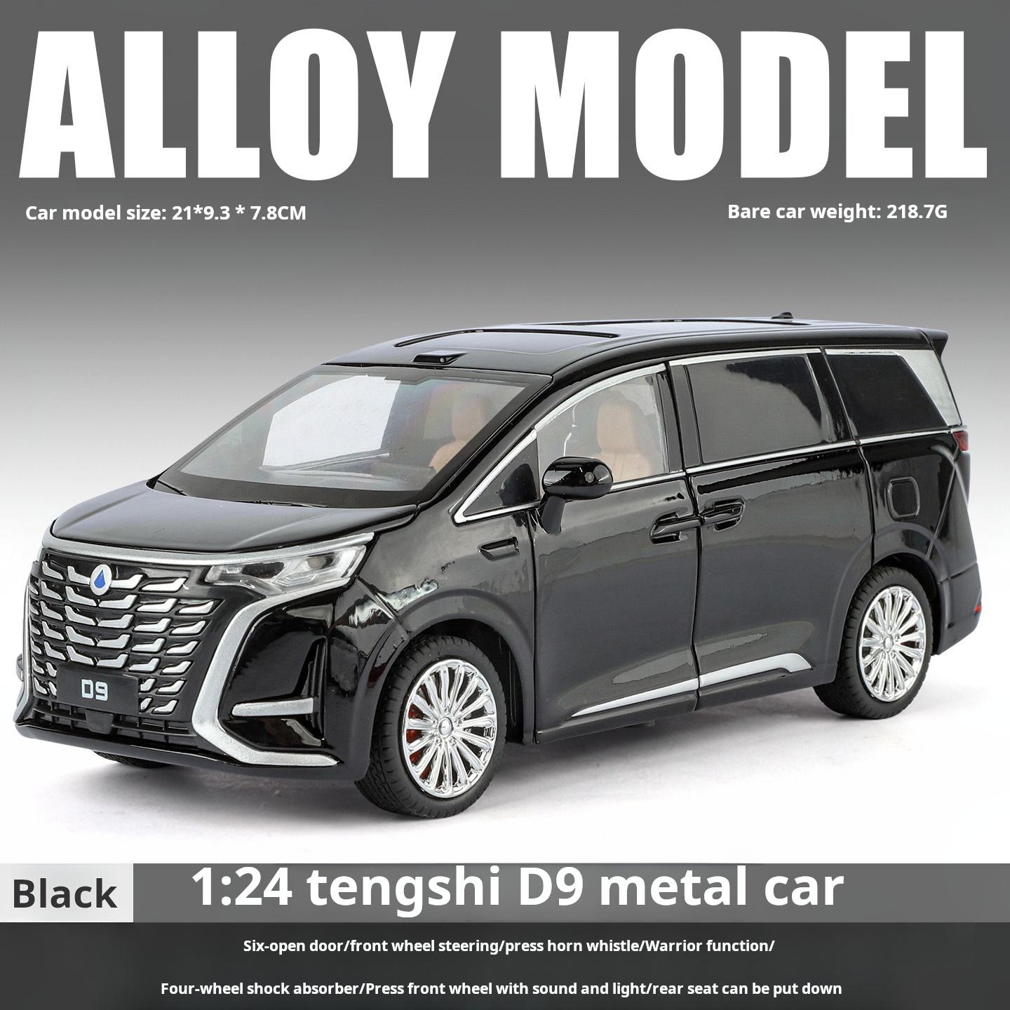 Limited editio High quality 1:24 Simulation Denza D9 Business alloy car with sound and light model boys toy gift Collectibles чорний
Limited editio High quality 1:24 Simulation Denza D9 Business alloy car with sound and light model boys toy gift Collectibles чорний