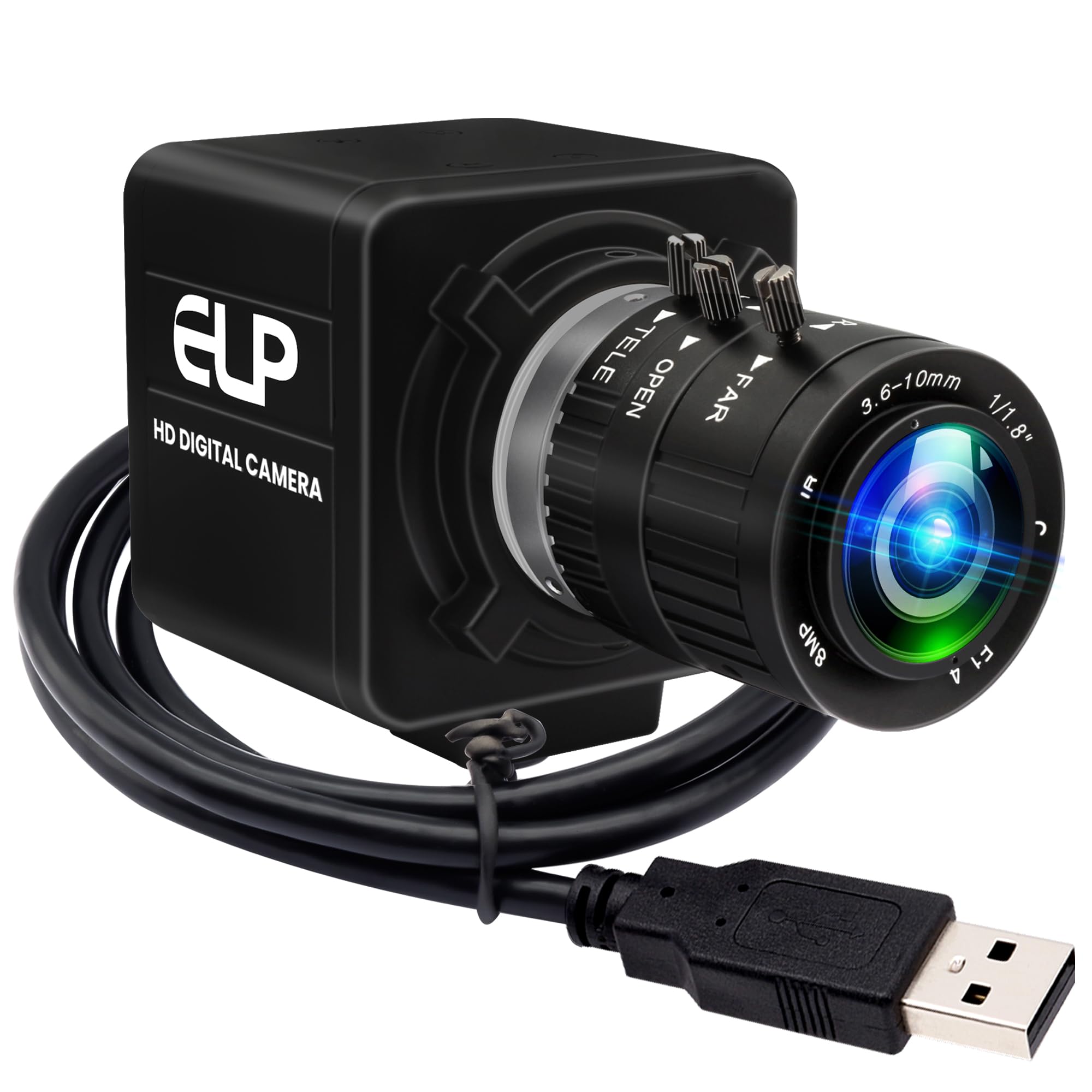 ELPCAM USB Camera 4K 120fps 1080P High Speed Golf Swing Camera 12 Megapixel USB Webcam with 3X Manual Optical Zoom Lens PC Camera Plug and Play Live
ELPCAM USB Camera 4K 120fps 1080P High Speed Golf Swing Camera 12 Megapixel USB Webcam with 3X Manual Optical Zoom Lens PC Camera Plug and Play Live