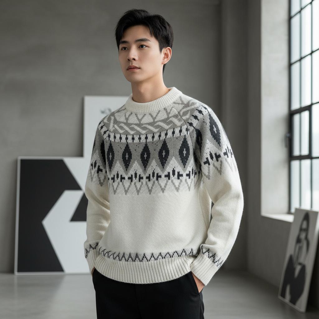 Men s 2025 Trendy Retro Style Jacquard Knit Sweater 3XL білий
Men s 2025 Trendy Retro Style Jacquard Knit Sweater 3XL білий