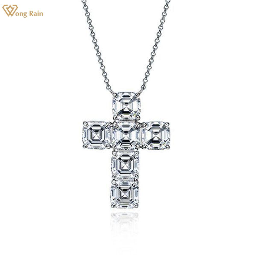 Wong Rain, 100% стерлинговое серебро 925 пробы, огранка Asscher, 7*7 мм, AAAAA, цирконы, драгоценный камень, модное ожерелье с подвеской в виде креста, ювелирные изделия белый
Wong Rain, 100% стерлинговое серебро 925 пробы, огранка Asscher, 7*7 мм, AAAAA, цирконы, драгоценный камень, модное ожерелье с подвеской в виде креста, ювелирные изделия белый