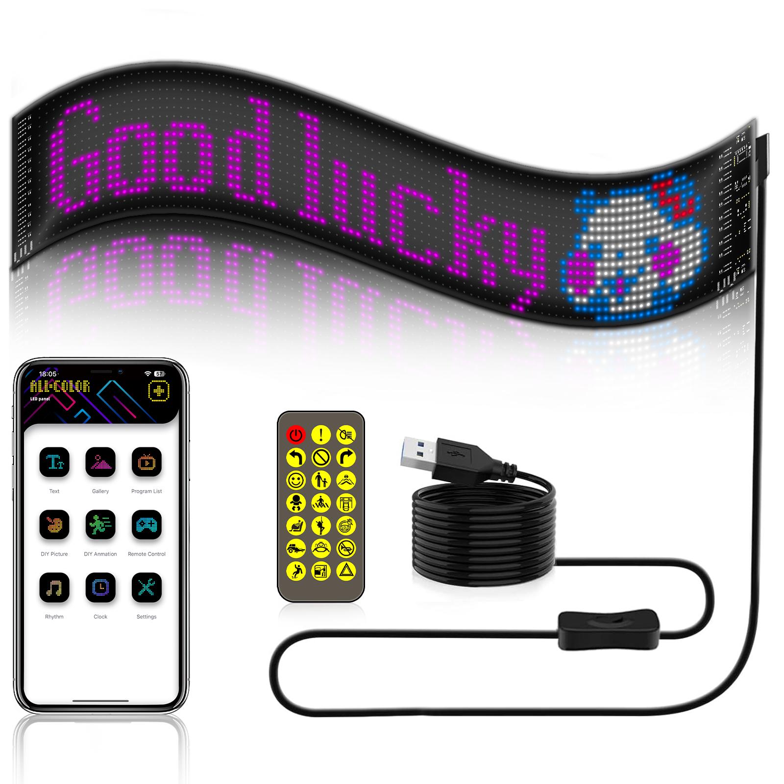 RP1259S 120x595mm LED Matrix Panel Flexible Screen Display Bluetooth-compatible APP Control LED Car Sign Type A
RP1259S 120x595mm LED Matrix Panel Flexible Screen Display Bluetooth-compatible APP Control LED Car Sign Type A