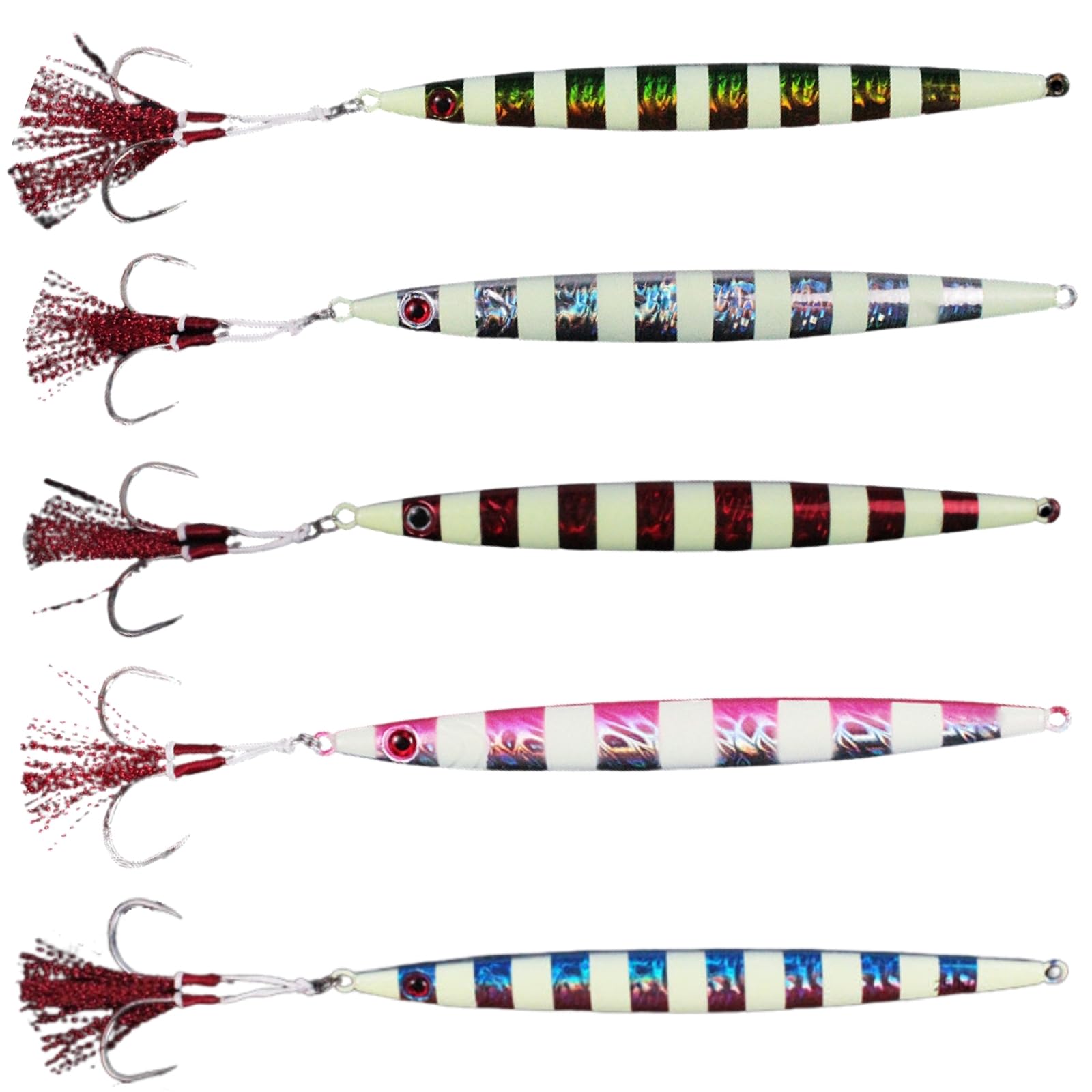 cocoriko Metal Jig 5 Colors Set with Hook 100g 150g 200g Lure Jig Fishing Tackle Blue Fish Cutlass Hairtail Slow Jigging (150g)
cocoriko Metal Jig 5 Colors Set with Hook 100g 150g 200g Lure Jig Fishing Tackle Blue Fish Cutlass Hairtail Slow Jigging (150g)