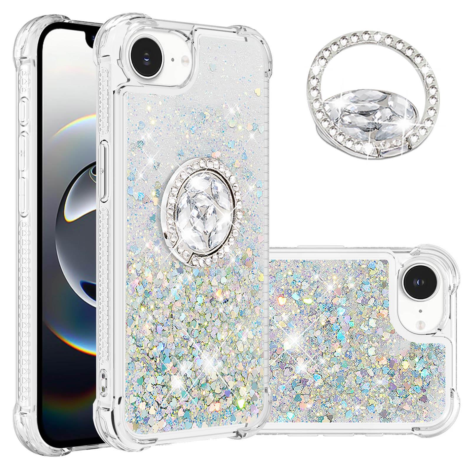 For iPhone 16e TPU Case with Kickstand Quicksand Shockproof Cover Silver/Hearts
For iPhone 16e TPU Case with Kickstand Quicksand Shockproof Cover Silver/Hearts