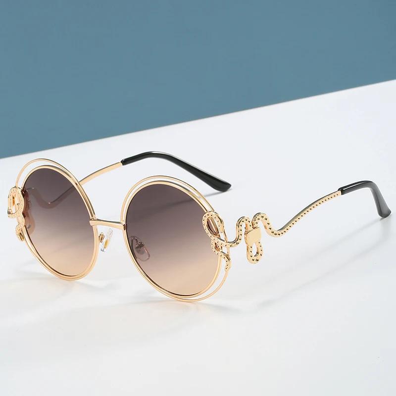 Luxury Brand Designer Fashion Vintage Round Sunglasses Women Animal Outdoor Mirror Trendy Shades Rays Party Travel Lady Glasses
Luxury Brand Designer Fashion Vintage Round Sunglasses Women Animal Outdoor Mirror Trendy Shades Rays Party Travel Lady Glasses