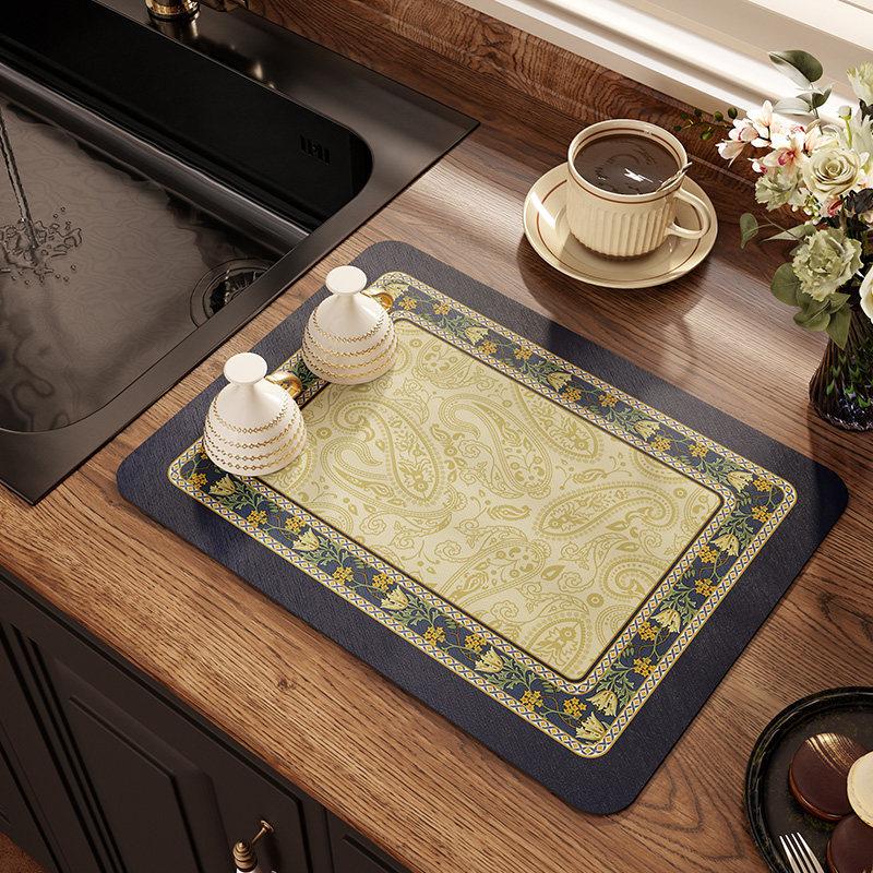 Retro Drying Mat Super-Absorbent Countertop Mat Tableware Drain Pad Kitchen Placemat Household Draining Mats Table Counter Pads 40x60cm
Retro Drying Mat Super-Absorbent Countertop Mat Tableware Drain Pad Kitchen Placemat Household Draining Mats Table Counter Pads 40x60cm