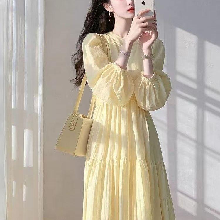 Белое платье «Лунный свет» Суперкрасивое Желтое Женское Французский стиль для отпуска Темперамент Длинная юбка S светло-желтого
Белое платье «Лунный свет» Суперкрасивое Желтое Женское Французский стиль для отпуска Темперамент Длинная юбка S светло-желтого