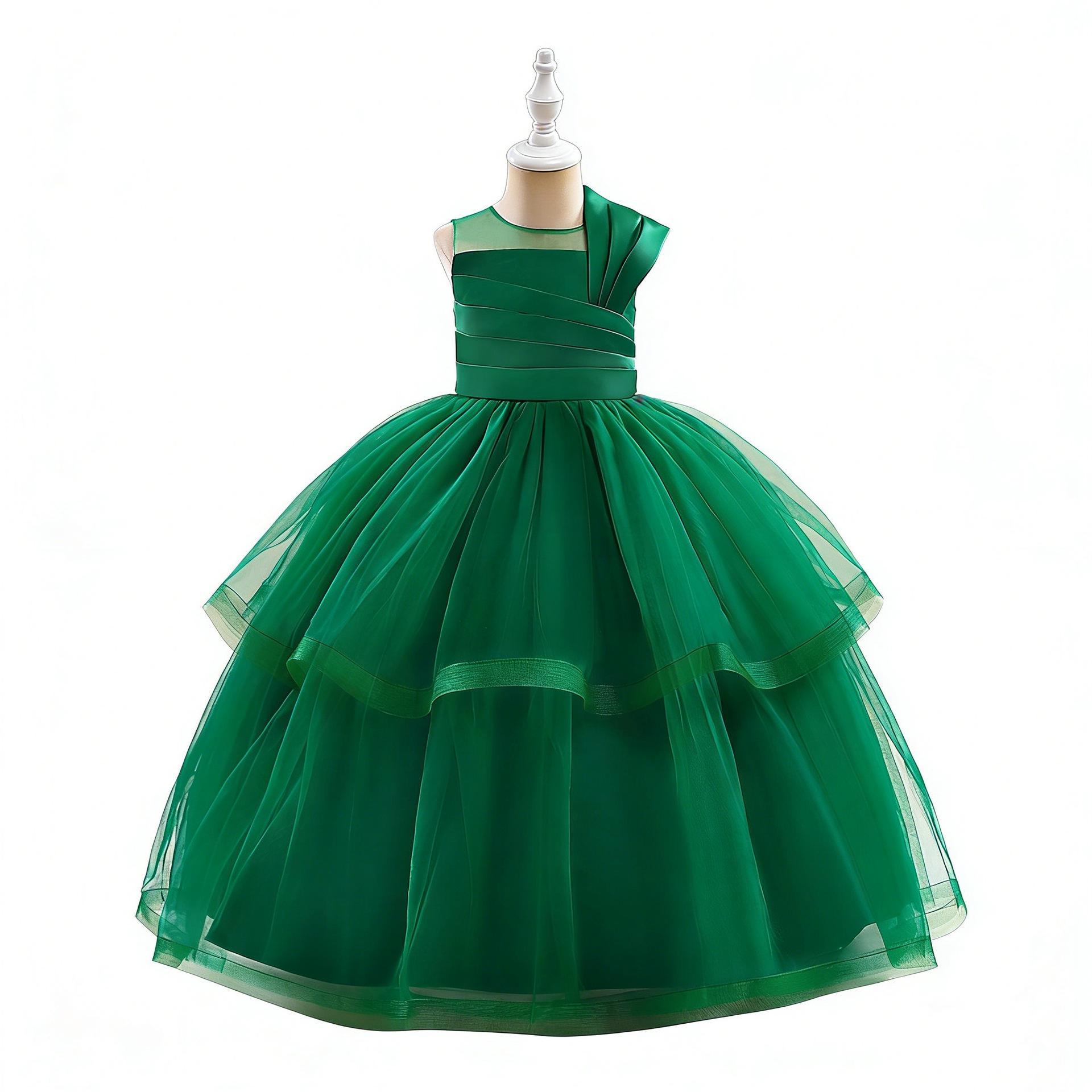 European and American Girls Formal Long Wedding and Piano Performance Dress with Puffy Skirt 160cm/11-12Y темно-зеленого
European and American Girls Formal Long Wedding and Piano Performance Dress with Puffy Skirt 160cm/11-12Y темно-зеленого