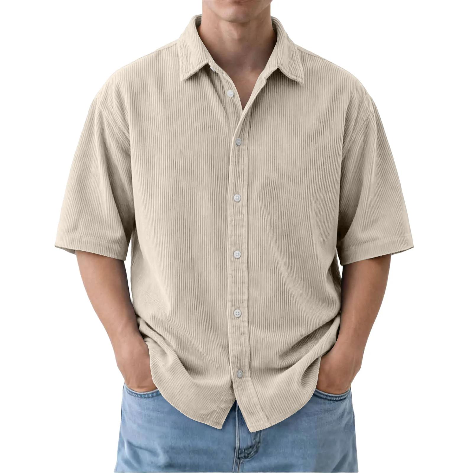 Men s Summer Solid Color Short Sleeve Shirt Corduroy Button Cardigan Fashion Loose Casual Lapel Neck Shirts Basic Top XL хакі
Men s Summer Solid Color Short Sleeve Shirt Corduroy Button Cardigan Fashion Loose Casual Lapel Neck Shirts Basic Top XL хакі