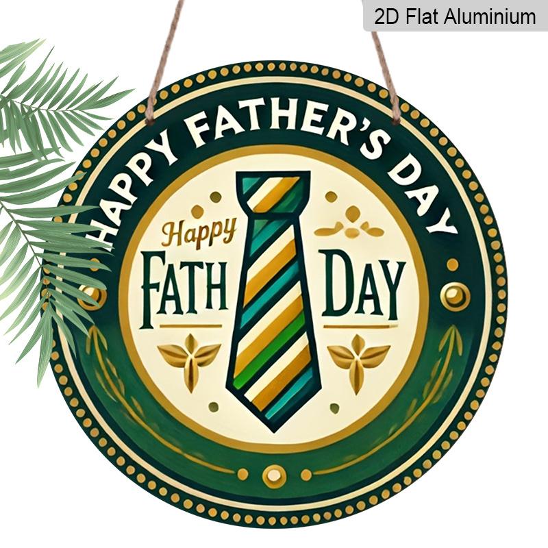 2D Flat, 1pc Round Aluminum Happy Father s Day Sign, Retro Striped Tie & Gold Accent Design, Vintage Green & Gold Wall Decor, Waterproof & Durable 7.87×7.87inch
2D Flat, 1pc Round Aluminum Happy Father s Day Sign, Retro Striped Tie & Gold Accent Design, Vintage Green & Gold Wall Decor, Waterproof & Durable 7.87×7.87inch