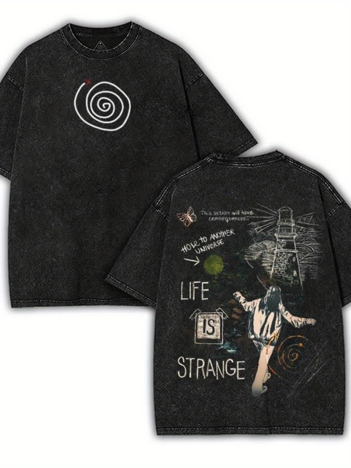 Unisexs Heavyweight Retro YK Streetwear TShirt Life is Strange Pattern Spiral and Lighthouse Design Loose Fit Casual Shirt M
Unisexs Heavyweight Retro YK Streetwear TShirt Life is Strange Pattern Spiral and Lighthouse Design Loose Fit Casual Shirt M