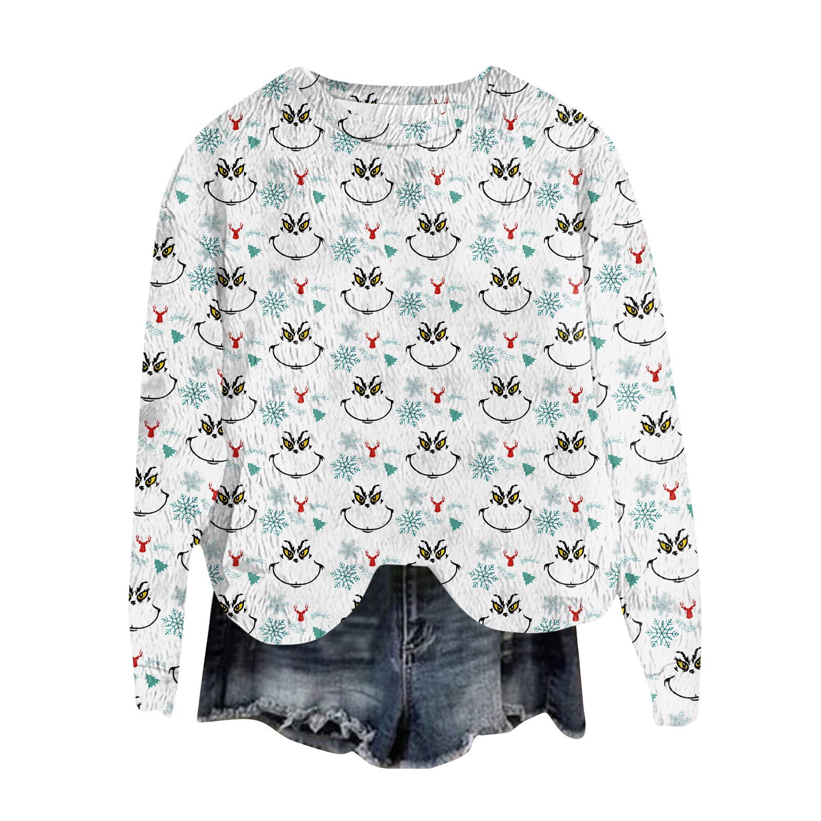 Женский модный пуловер с круглым вырезом, футболка с длинным рукавом, рождественская толстовка с принтом S белый
Женский модный пуловер с круглым вырезом, футболка с длинным рукавом, рождественская толстовка с принтом S белый