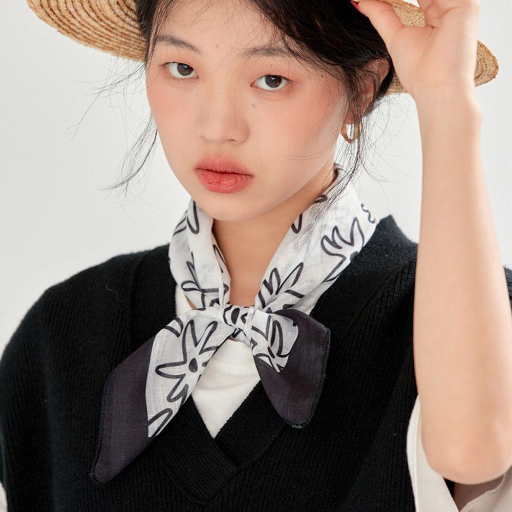 Bag Strap Decorations Floral Square Scarf Lattice Cotton Scarves Women Neckerchief Korean Headbands
Bag Strap Decorations Floral Square Scarf Lattice Cotton Scarves Women Neckerchief Korean Headbands