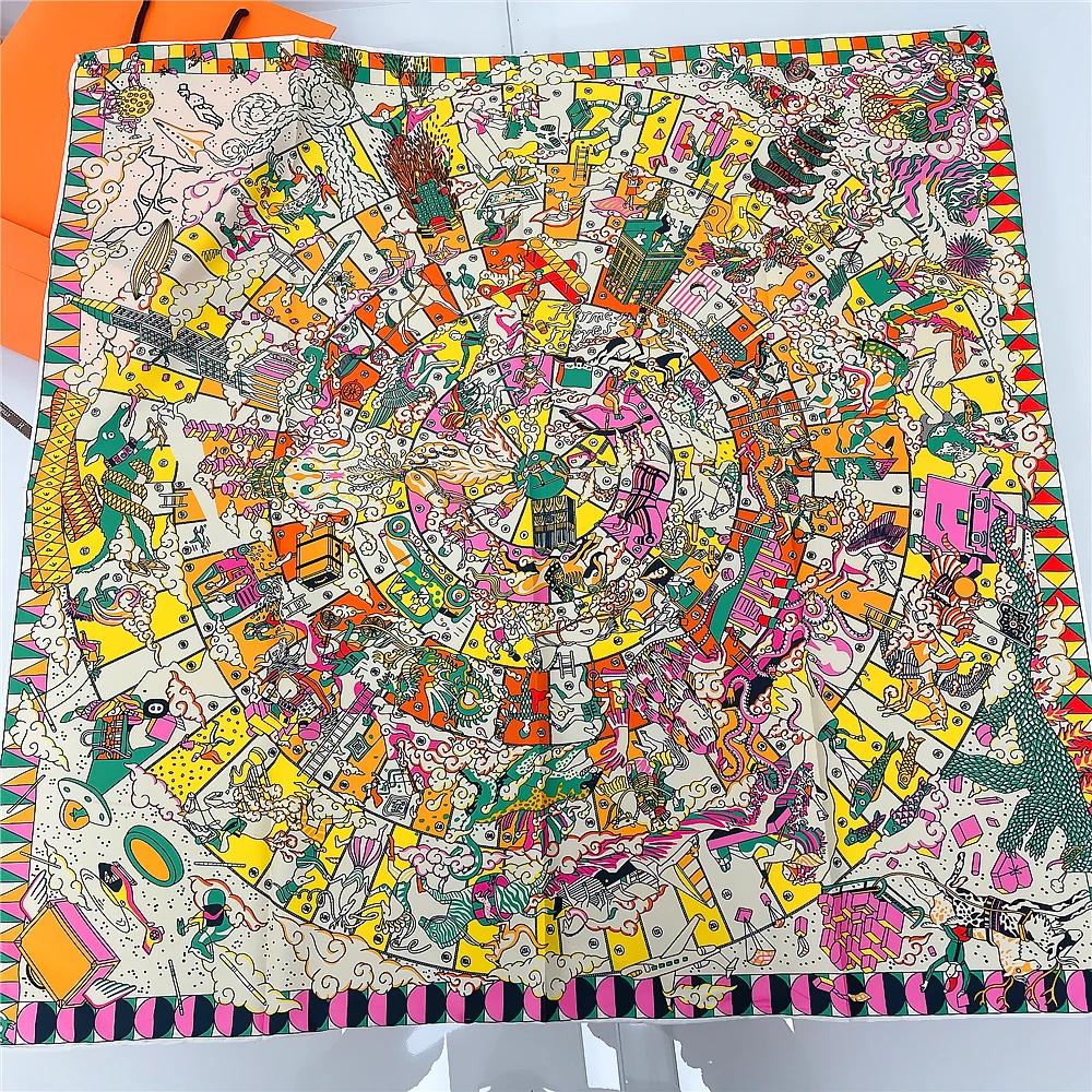 Manual Hand Rolled Twill Silk Scarf Women Hopi Print Square Scarves Wraps Echarpes Curled Foulards Femme Bandana Hijabs 90X90Cm 90CM x 90CM
Manual Hand Rolled Twill Silk Scarf Women Hopi Print Square Scarves Wraps Echarpes Curled Foulards Femme Bandana Hijabs 90X90Cm 90CM x 90CM