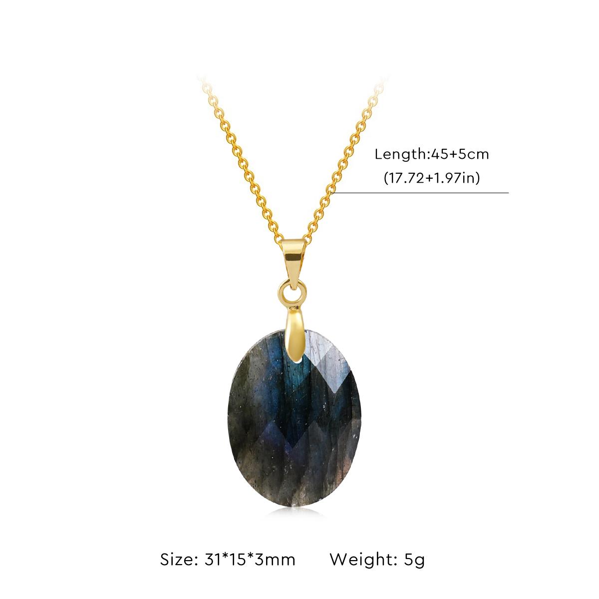 High-end Light Luxury Natural Labradorite Pendant Necklace Irregular Shape Gift Female Friends Evening Parties Travel Zircon
High-end Light Luxury Natural Labradorite Pendant Necklace Irregular Shape Gift Female Friends Evening Parties Travel Zircon