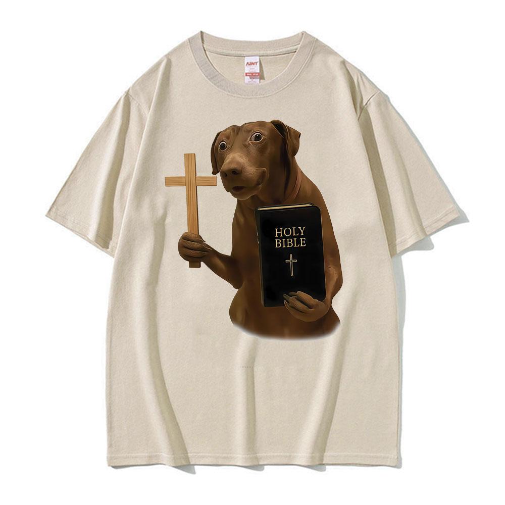 Funny Christian Holy Bible Dog Graphic T Shirts High Quality Cotton Casual Tshirt Men Women Fashion Summer Street T Shirt Tops 4XL
Funny Christian Holy Bible Dog Graphic T Shirts High Quality Cotton Casual Tshirt Men Women Fashion Summer Street T Shirt Tops 4XL