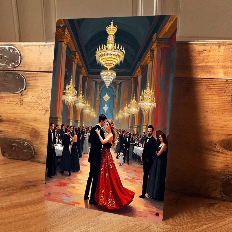 1 piece of European retro court ball tin painting living room entryway decorative painting romantic scene art wall hanging mural (as the picture,20x30cm)
1 piece of European retro court ball tin painting living room entryway decorative painting romantic scene art wall hanging mural (as the picture,20x30cm)