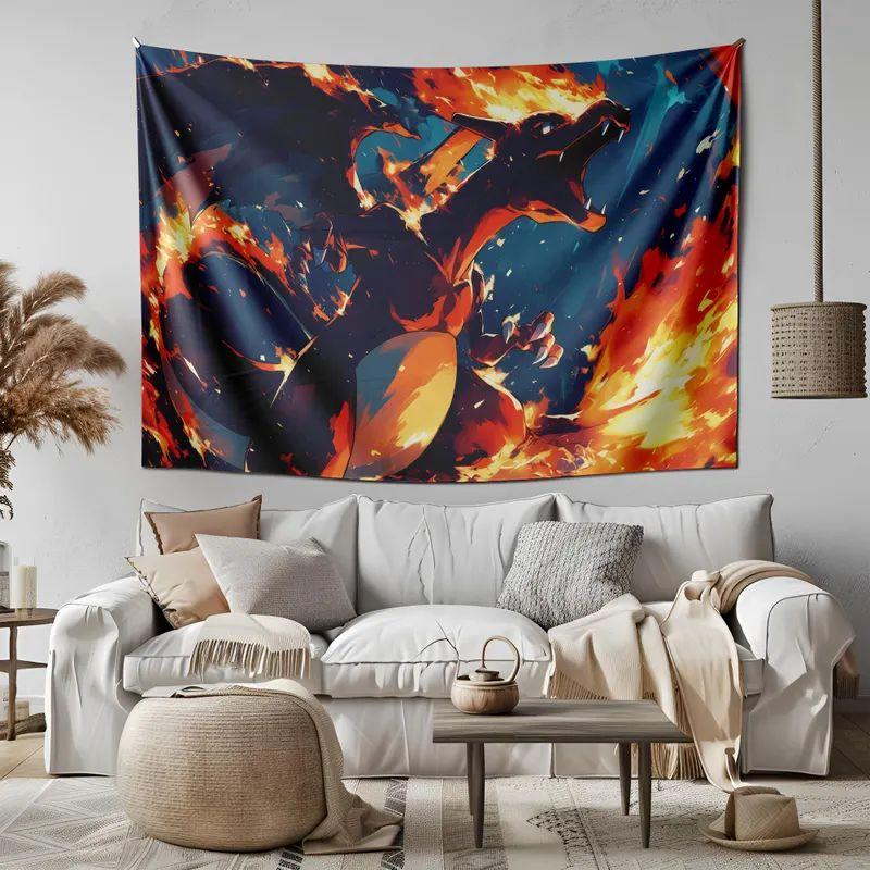 Tapestry room for gamers with anime wall in Pokemon style 75x100 чёрный
Tapestry room for gamers with anime wall in Pokemon style 75x100 чёрный