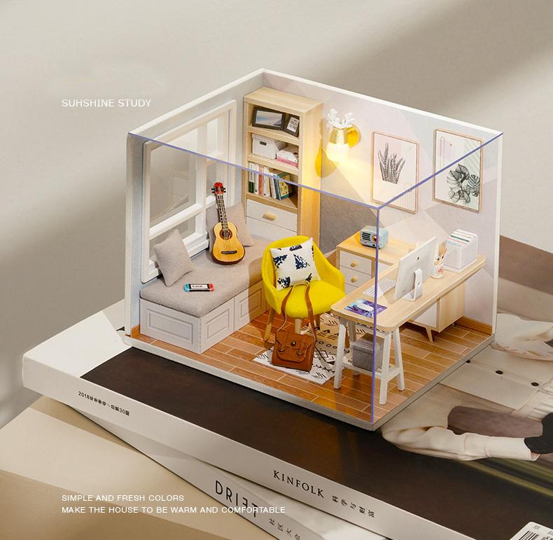 Чохол для лялькового будиночка DIY Дерев яний набір Кімнатка-будиночок Мініатюрні лялькові будиночки Кейс Ручні будівельні моделі Набори Мініатюри Подарунки на День народження
Чохол для лялькового будиночка DIY Дерев яний набір Кімнатка-будиночок Мініатюрні лялькові будиночки Кейс Ручні будівельні моделі Набори Мініатюри Подарунки на День народження