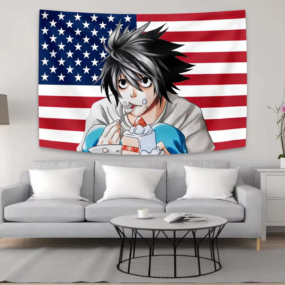 Aesthetic Anime Tapestry Death Note Wall Hanging Backdrop Cloth Banner For Bedroom Dorm Living Room Home Wall Decoration 74x94cm(29x37in)
Aesthetic Anime Tapestry Death Note Wall Hanging Backdrop Cloth Banner For Bedroom Dorm Living Room Home Wall Decoration 74x94cm(29x37in)