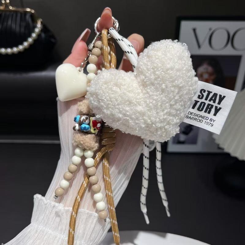 Ins Style Plush Heart Lanyard Keychain Y2K Trendy Beaded Braided Rope Keyring Bag Pendant Car Key Holder Friend Gifts білий
Ins Style Plush Heart Lanyard Keychain Y2K Trendy Beaded Braided Rope Keyring Bag Pendant Car Key Holder Friend Gifts білий