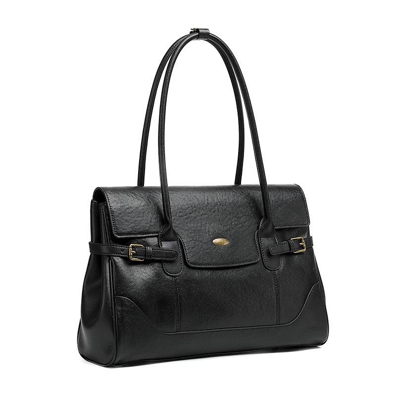 Simple First Layer Cowhide Leather Large Capacity Bag Commuter Retro Handbag Fashion Shoulder Underarm Tote Bag 37*13*27 чорний
Simple First Layer Cowhide Leather Large Capacity Bag Commuter Retro Handbag Fashion Shoulder Underarm Tote Bag 37*13*27 чорний