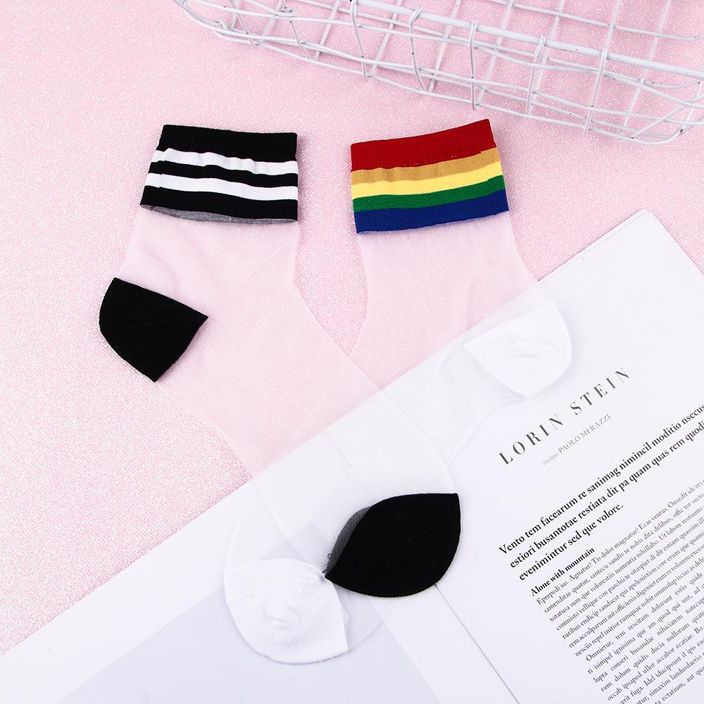 Summer Cute Harajuku Glass Silk Transparent Women Ankle Socks Socks Short Socks Rainbow чёрный
Summer Cute Harajuku Glass Silk Transparent Women Ankle Socks Socks Short Socks Rainbow чёрный