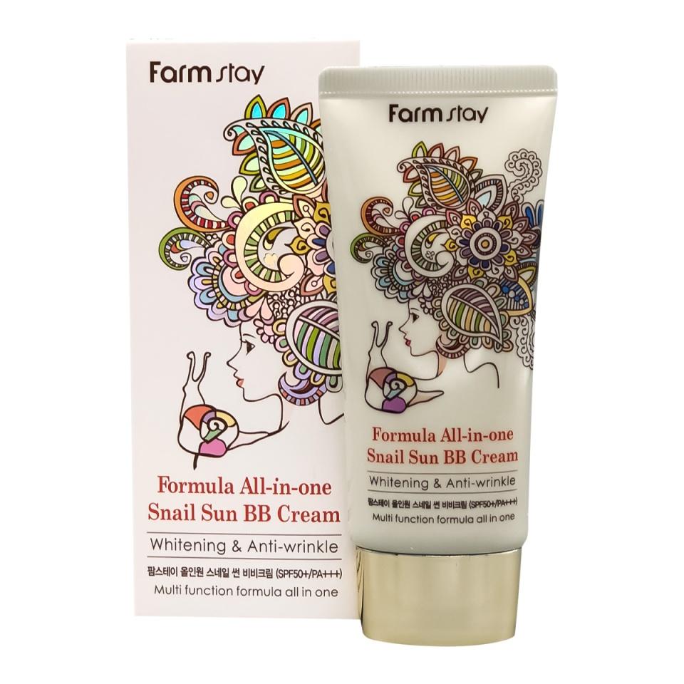 Улиточный солнцезащитный ВВ-крем для лица FarmStay Formula All-In-One Snail Sun BB Cream SPF50+/PA+++ 50г
Улиточный солнцезащитный ВВ-крем для лица FarmStay Formula All-In-One Snail Sun BB Cream SPF50+/PA+++ 50г