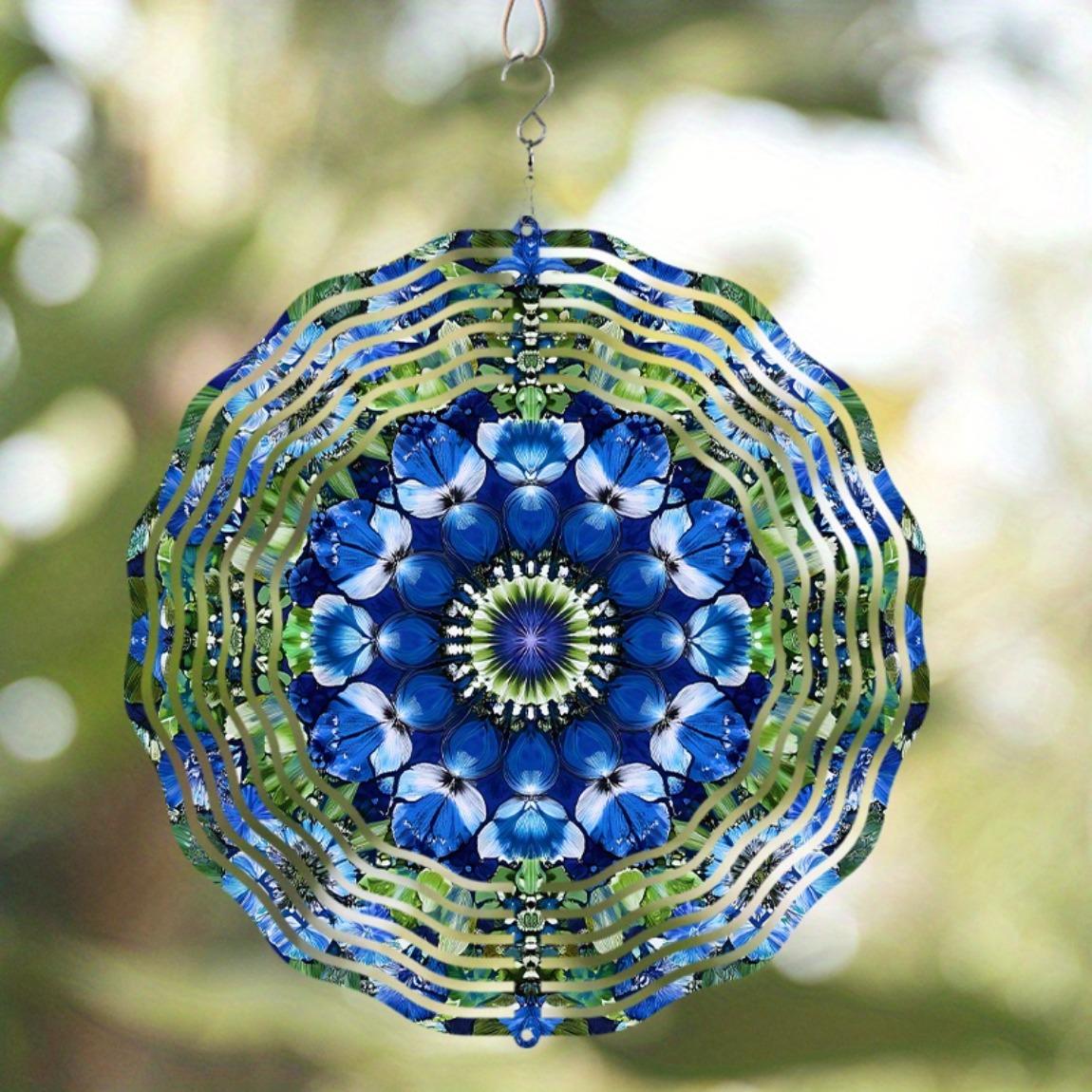 Floral Wind Spinner Outdoor Decor Vibrant Blue Green Metal Garden Art Hanging Ornament for Yard Patio Deck All Seasons Wind Chime 01A
Floral Wind Spinner Outdoor Decor Vibrant Blue Green Metal Garden Art Hanging Ornament for Yard Patio Deck All Seasons Wind Chime 01A